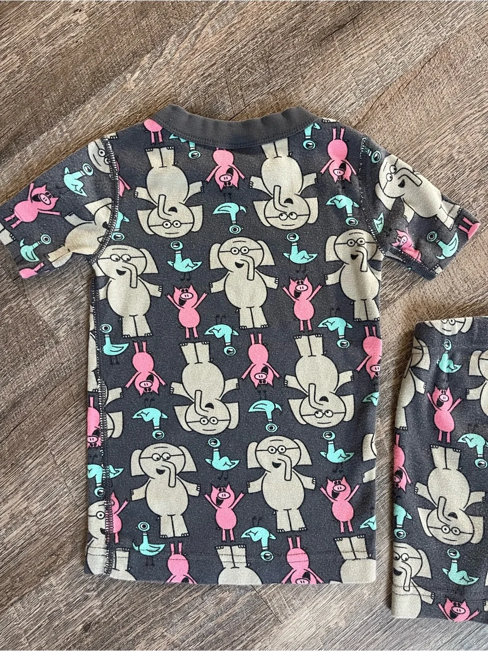 Hanna Andersson shorts pj set Elephant Piggie Pigeon book characters unisex